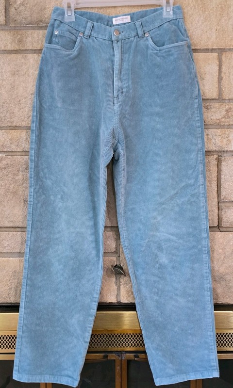 Vintage Jones New York Sport Corduroy Pants Blue High Rise Straight Leg 90s M