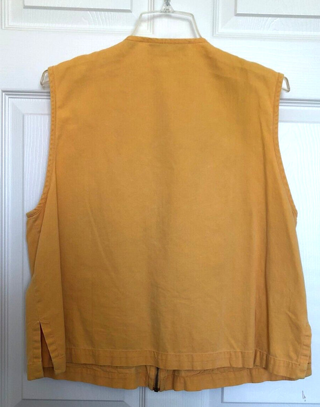 Women's Vintage 90's Designer Cargo Travel Vest - 13 Pockets/Tie-outs Cotton - L gallery