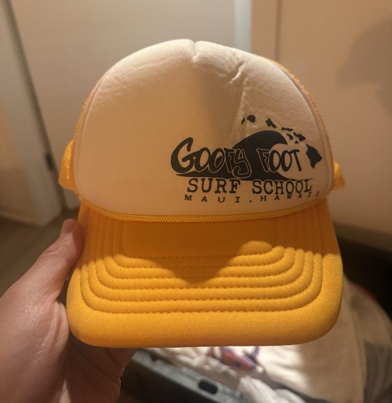 Goofy Foot Surf School Maui Hawaii Colorblock Mesh Back Trucker Hat One Size