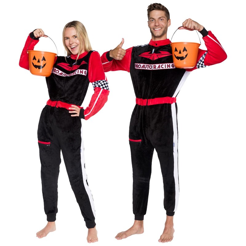 Silver Lilly Uniform Pajamas – Adult One Piece Cosplay Race Car Driver Costume