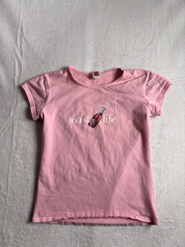 In Your Face Apparel Toast Life Pink Short Sleeve Shirt Women’s Large *