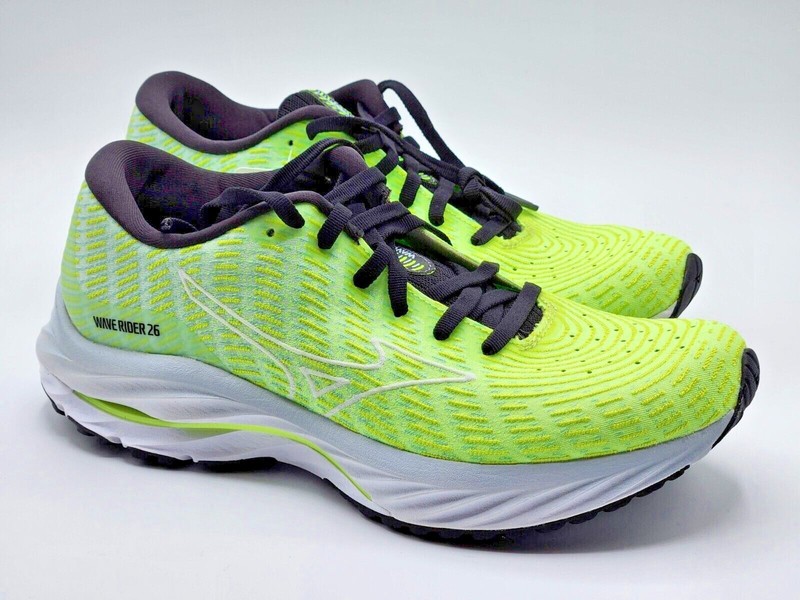 Mizuno Wave Rider 26 SSW Men’s Running Shoes – Neo Lime/White – US 7, US 7.5