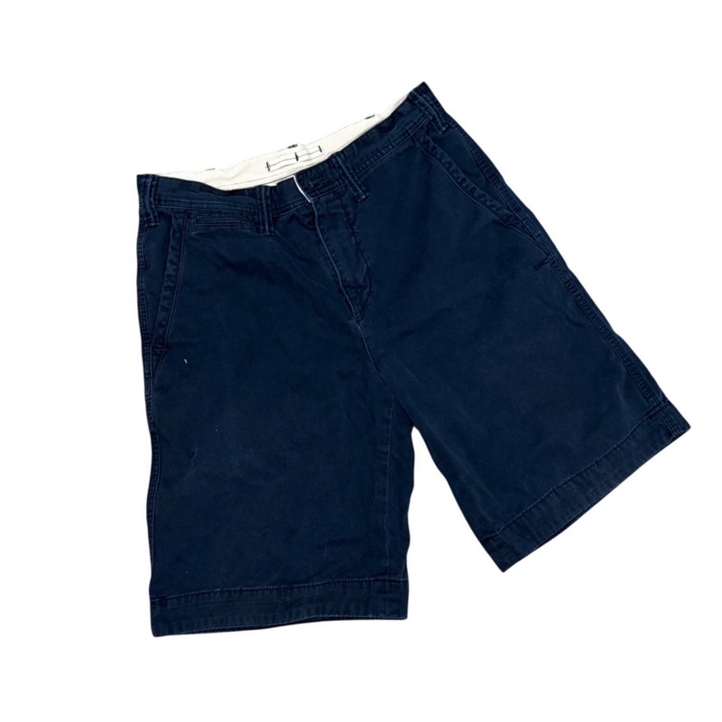 Polo Ralph Lauren Mens Navy Blue Relaxed Fit Chino Shorts Size 30 Cotton Twill
