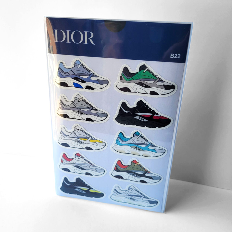 Dior B22 Sneaker set of 10 Stickers Cool RARE collectible stickers Party Favors