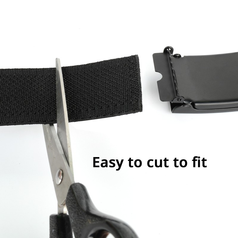 Adjustable Belt Plus Size 47-75'' Men Elastic Stretch Nylon Web Slide Buckle gallery