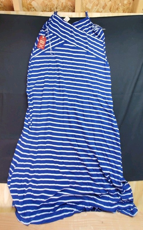 Faded Glory Cami Max Dress Women’s 2XL Blue Stripes
