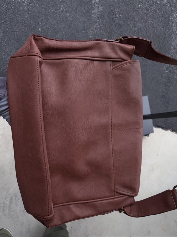 ALDO Messenger Bag Camel Brown Faux Leather gallery
