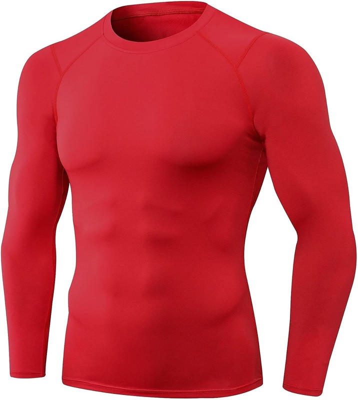 Compression Shirt Long Sleeve Thermal Undershirt Sports Base Layer for Men Woman gallery