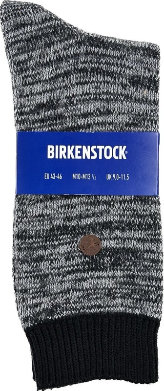 Birkenstock Adult Black Crew Soft Cotton Cushion Logo Roma Socks US Sz 10-13.5 gallery