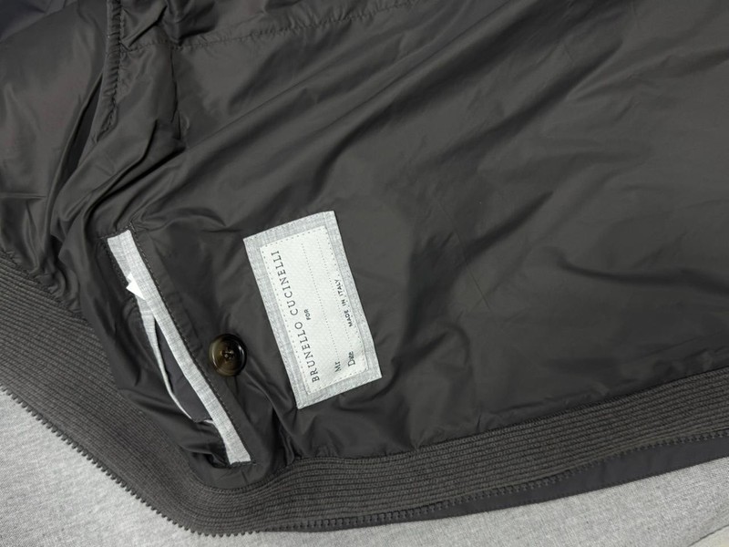 Brunello Cucinelli Hooded Puffer Vest – Men’s Size XXL – Dark Charcoal Gray gallery