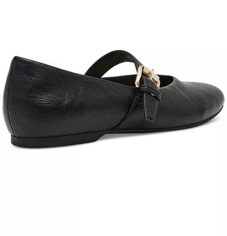 DV by Dolce Vita Women's NWT with Gold Buckle Mary Jane Flats- Black- Size 7.5 gallery