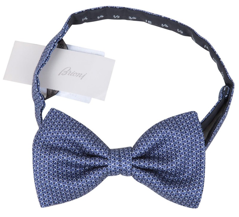 Brioni Men’s Bow Tie Plain Bow Tie One Size Adjustable 100% Silk