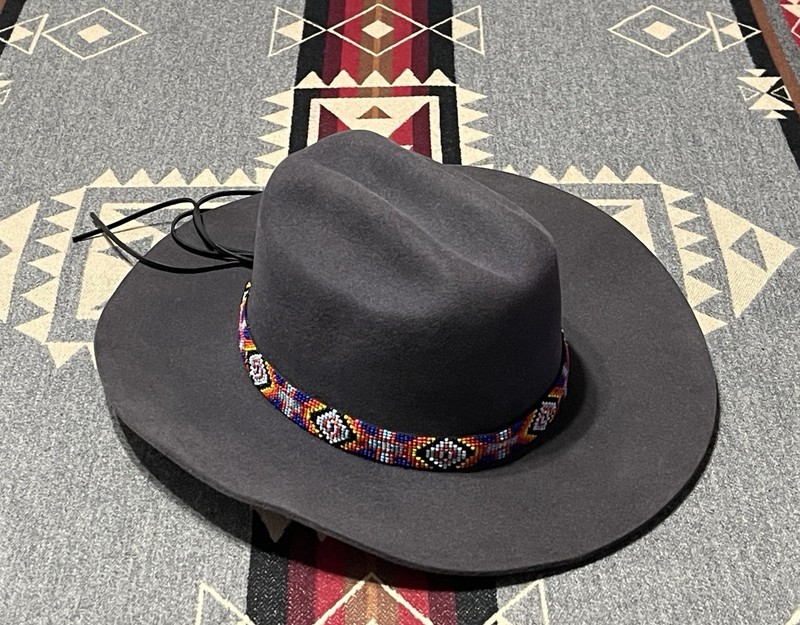 Beaver Brand 5X Fur Felt Cowboy Hat 6 5/8 Gunmetal T28
