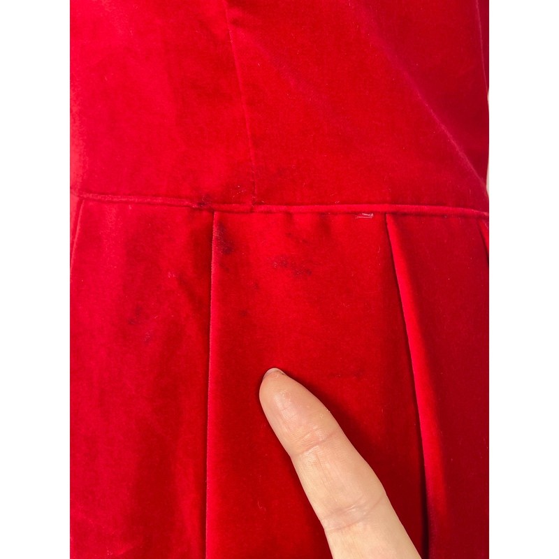Soft's Stitches Medieval Dress Womens 30-34 Waist Red Velveteen Lace Up Renfaire gallery