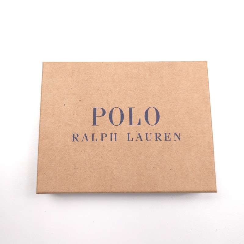 Polo Ralph Lauren Black Smooth Leather Card Case Wallet Embossed Logo w/ Box NWT gallery