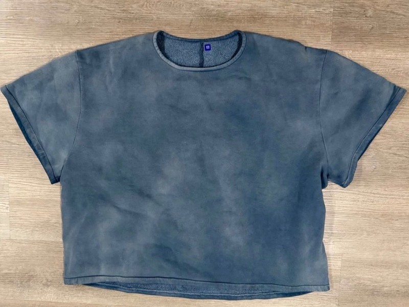 Yeezy Gap Fleece Yoke Tee in the “Bluestone” colorway Size LARGE