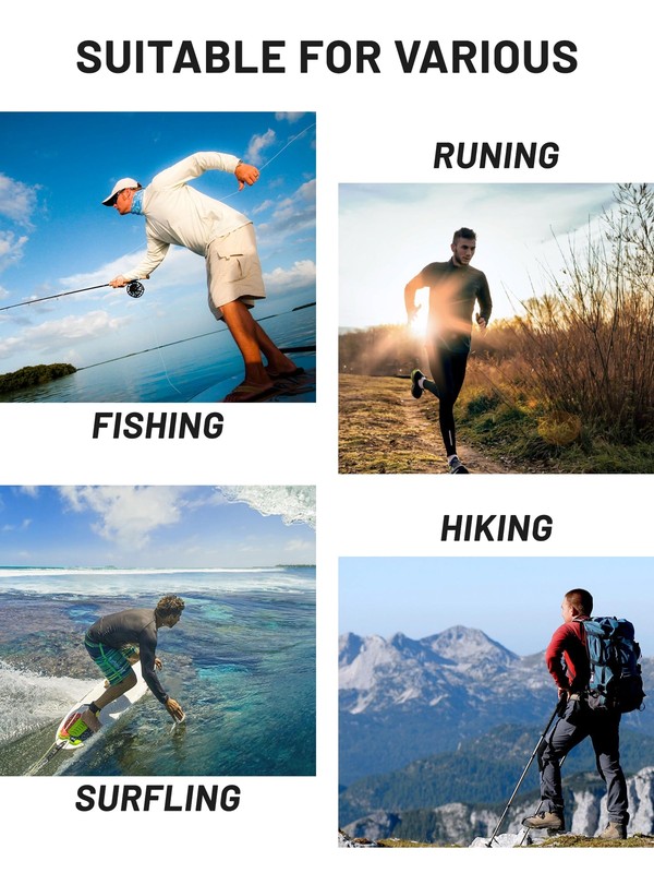 UPF50+ Mens 1/4 Zip UV Shirts Sun Protection Outdoor Fishing Performance T-Shirt gallery