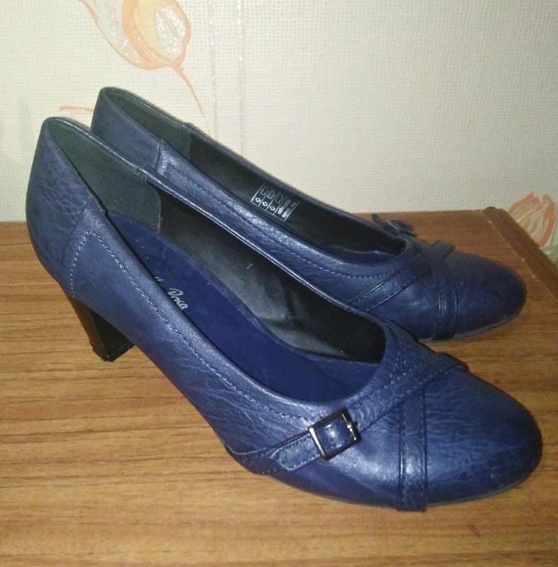Women Via Delle Rose Heels Navy Artificial Leather