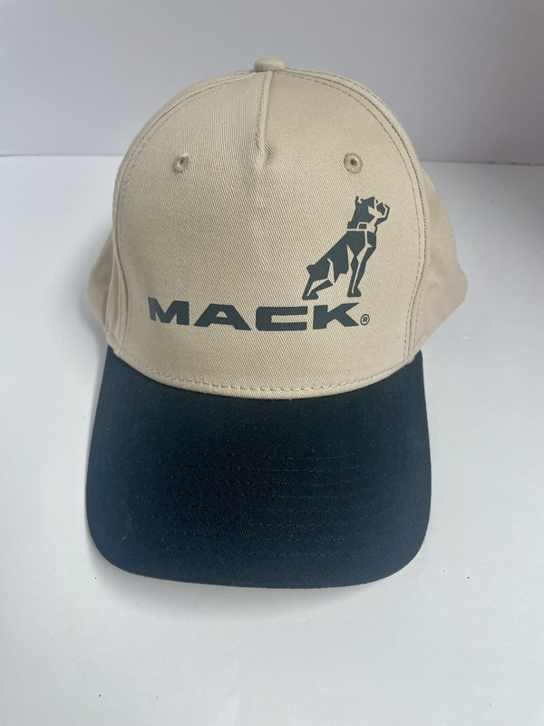 MACK TRUCKS Bulldog Logo Hat Cap Adult Tan Black Adjustable Official Licensed