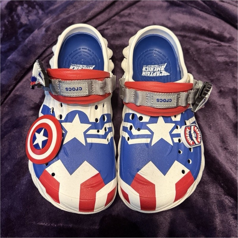Crocs Echo Clog Captain America Colorblock Clog Adjustable Strap Men’s US 7