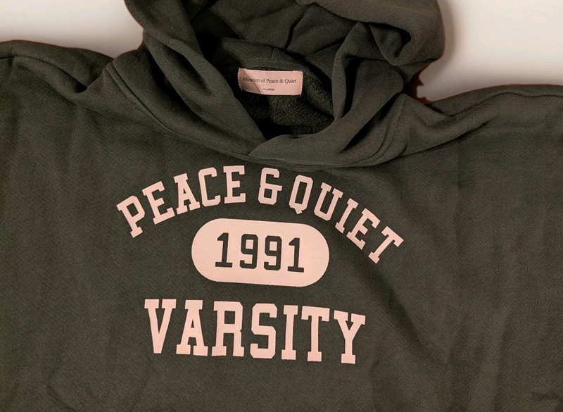 Museum Of Peace & Quiet Varsity Hoodie – XL Forest Green