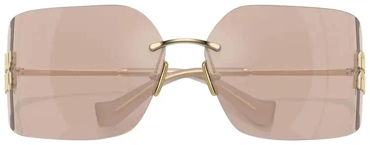 MIU MIU MU 54YS ZVN20F Pale Gold Pink Women's 80 mm Sunglasses gallery