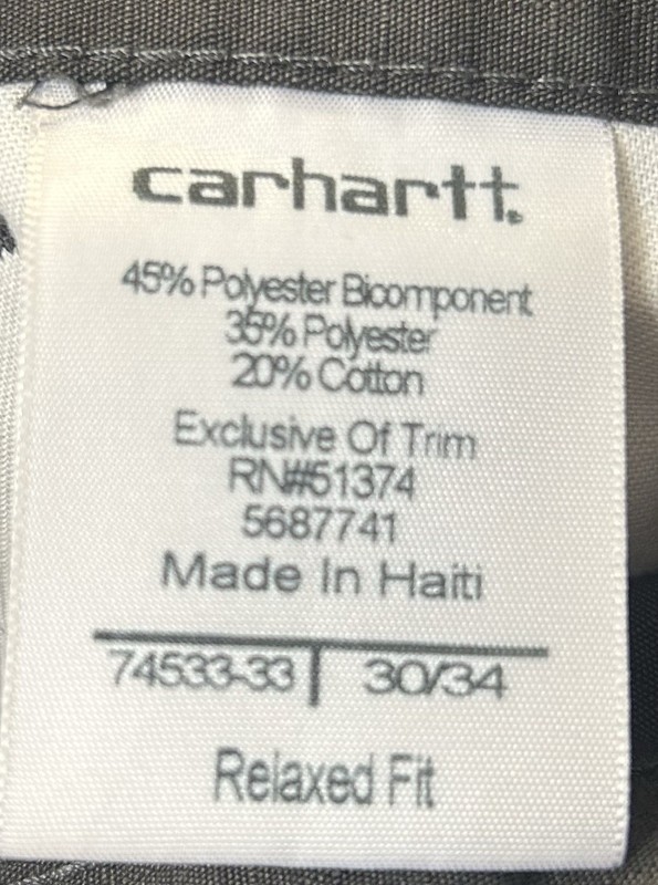 Carhartt 30/34 Men's Relaxed Fit Gray Workwear Pants Polyester Cotton Blend gallery