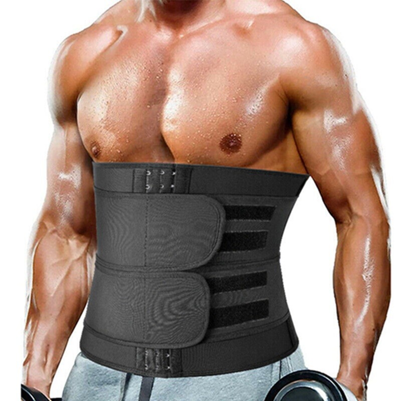 Men Sweat Waist Trainer Trimmer Abdomen Reducer Slimming Belt Body Shaper Girdle