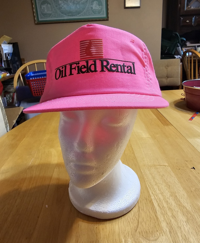 Pink Oil Field Rental Snapback Trucker Hat Cap, Adjustable, One Size