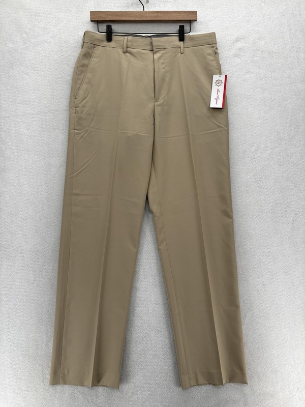Ben Hogan Golf Pants Mens 34×32 Beige Stretch Chino UPF 15 Easy Care Performance