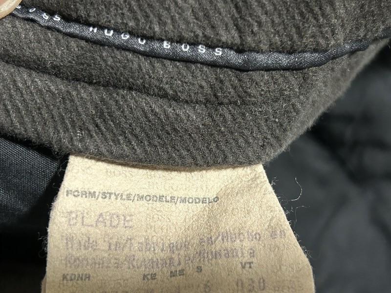 BOSS Hugo Boss Blade Wool Blend Trouser Men's 36x34 Brown Zip Fly Button Closure gallery