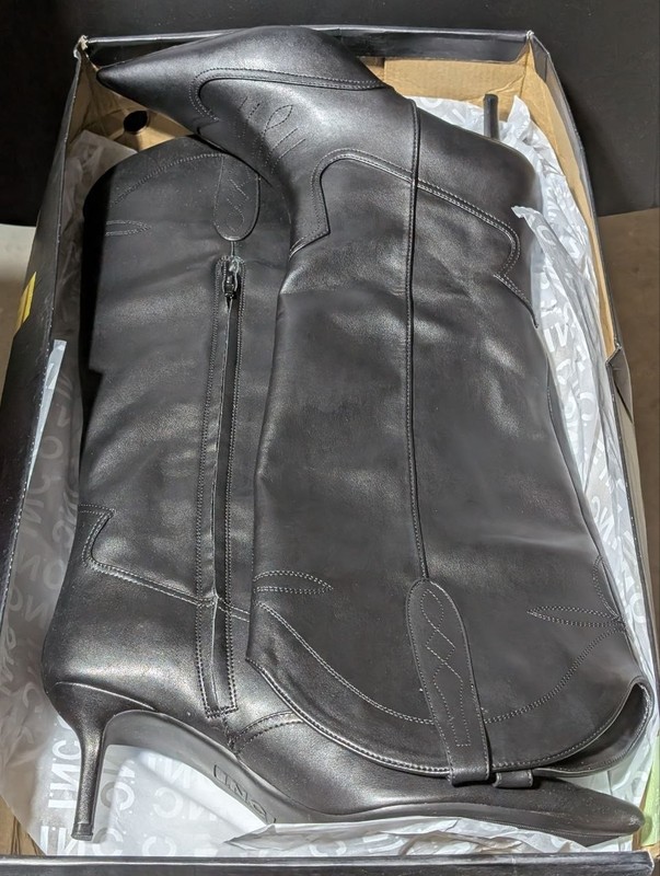 INC International Concept Hayleigh Knee-High Western Boots Black US Size 11 gallery