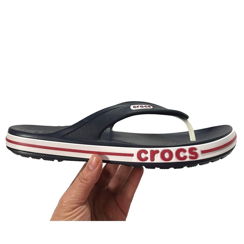 Crocs Bayaband Mens Flip Flop Sandal Sz 10 Navy Blue Water Friendly Lightweight gallery