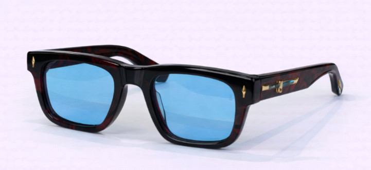Jacques Marie Mage THUNDERCLOUD Tortoioseshell/Blue 52-25-147mm With Case New
