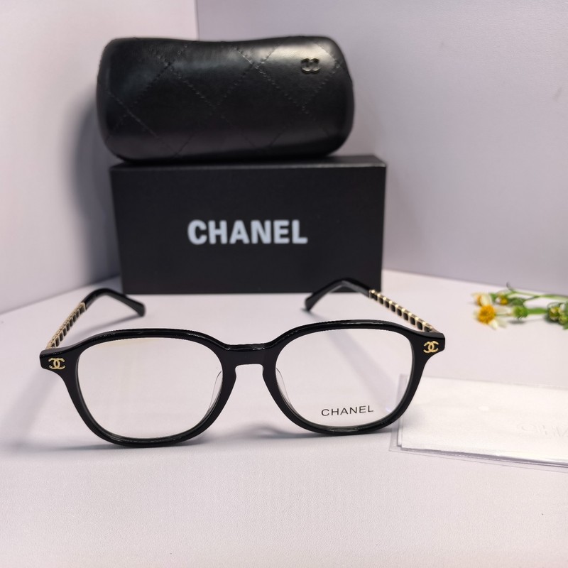 CHANEL Black Round Frame with Clear Lens 3492 c.503 / 51-19-145