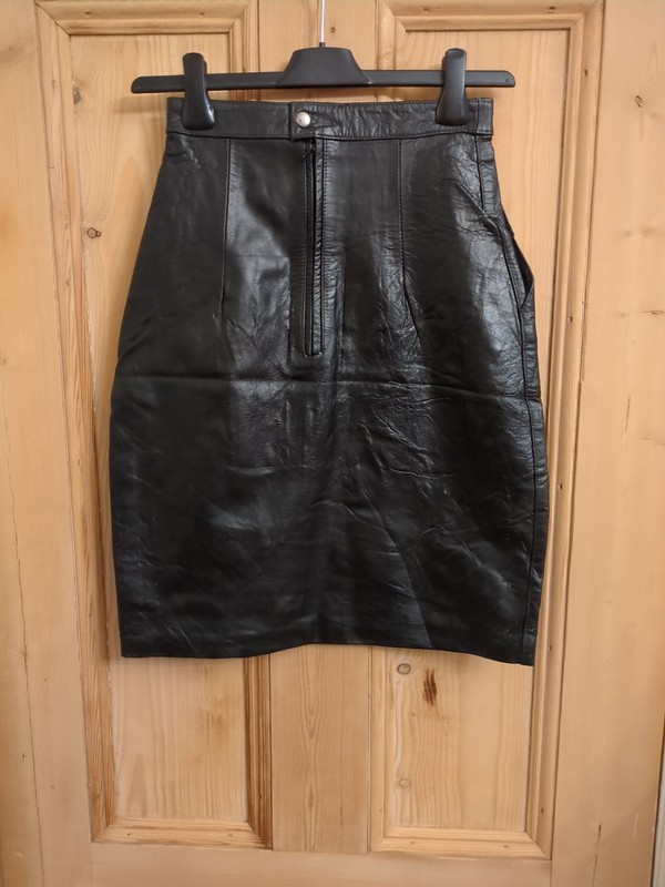 BS USA Leather Skirt 3/4 Mini 24 Inch Waist Length 21.5 Inch