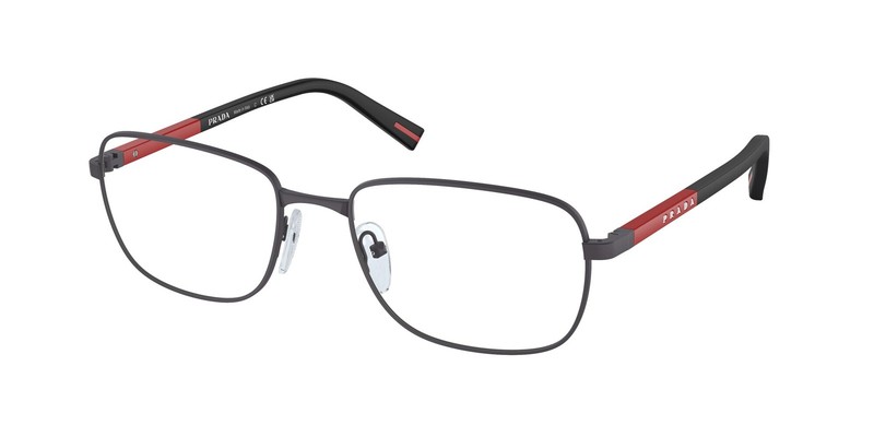 PRADA LINEA ROSSA PS 52QV 06P1O1 Grey Rubber Demo Lens 56 mm Men's Eyeglasses gallery