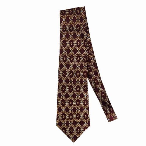 NWT Mara by Countess Mara Red Ornate Gold Design 100% Silk Tie