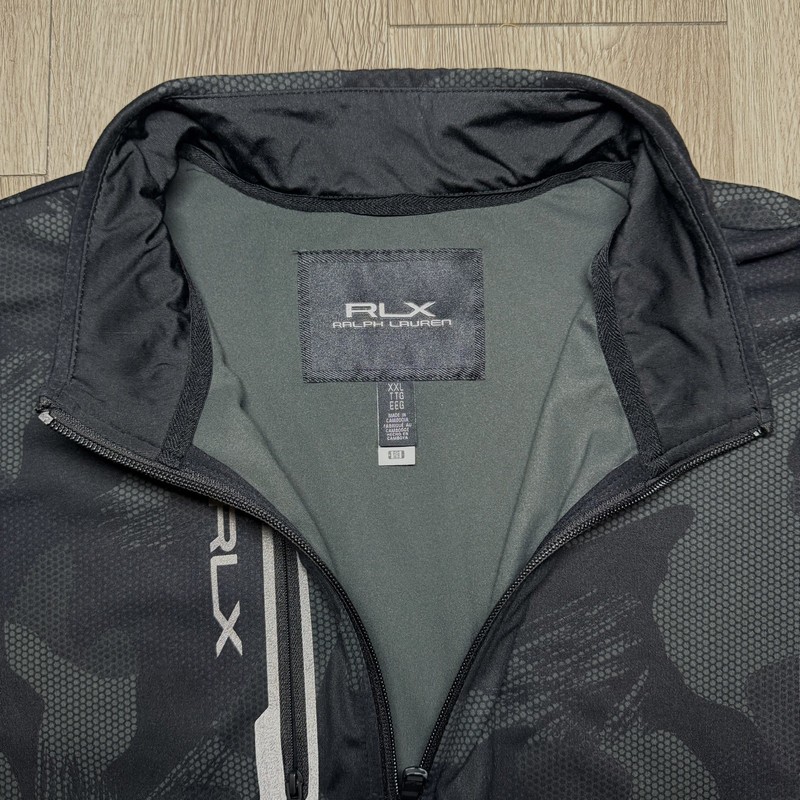 RLX Ralph Lauren Performance Jacket Mens Black Camo Golf Full Zip - 2XL ( XXL ) gallery