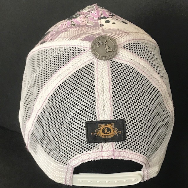 CHIC PURPLE FLEUR-DE-LIS BLING TRUCKER CAP MESH-BACK RAMPAGE BY L.O.G.A. FASHION gallery