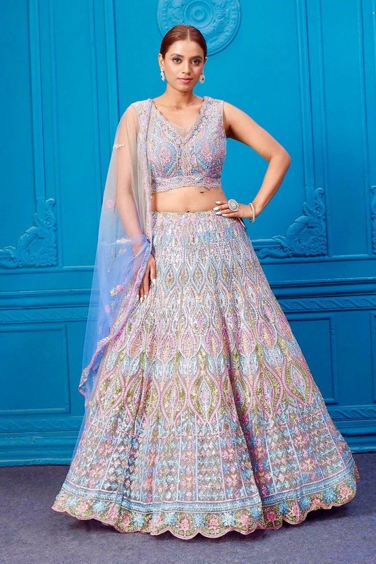 Exclusive Designer Soft Net Lehenga Choli With Dupatta For Wedding Wear