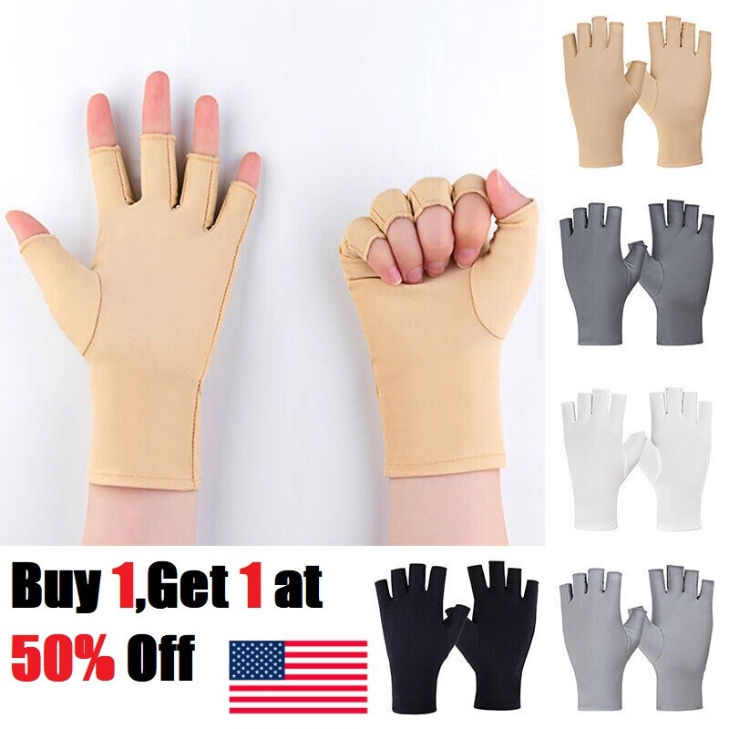 Fingerless Gloves UV Protection Sunscreen Gloves Summer Outdoor Driving Unisex