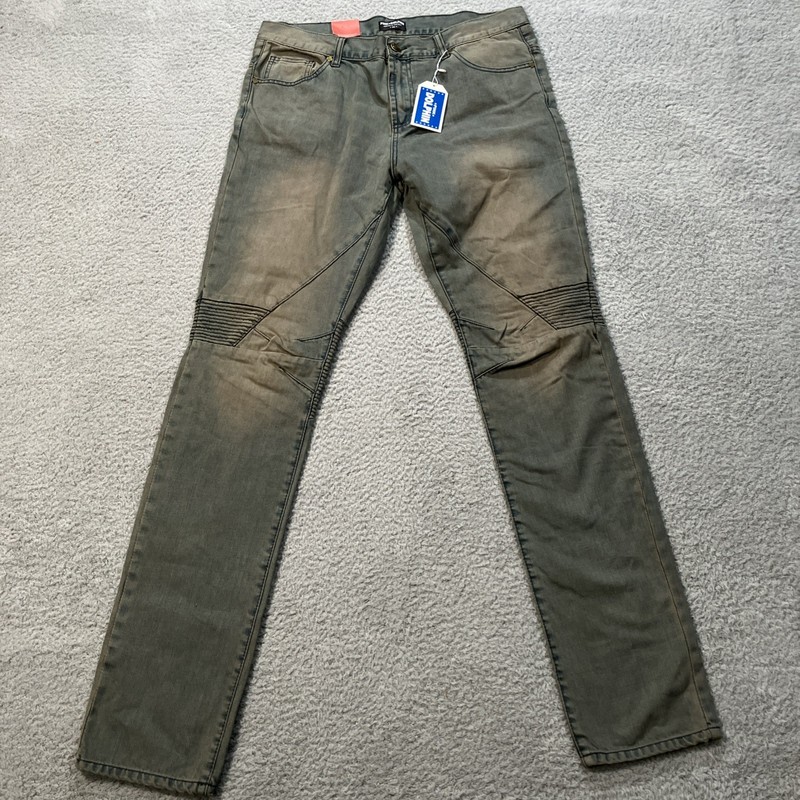 Pink Dolphin BIKER DENIM Light Wash Distressed style Men’s Jeans