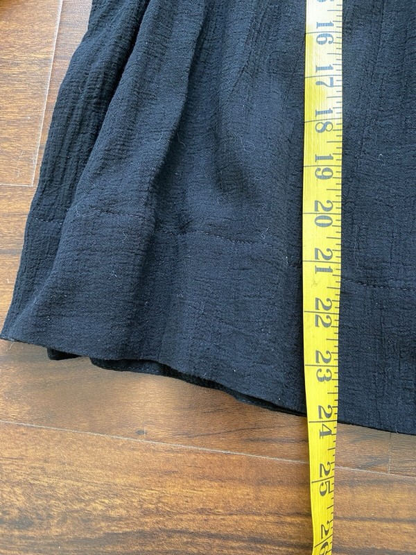 COMMON COLLECTION Black Balloon Sleeve Boho Top Poet Peasant Blouse Size Small gallery