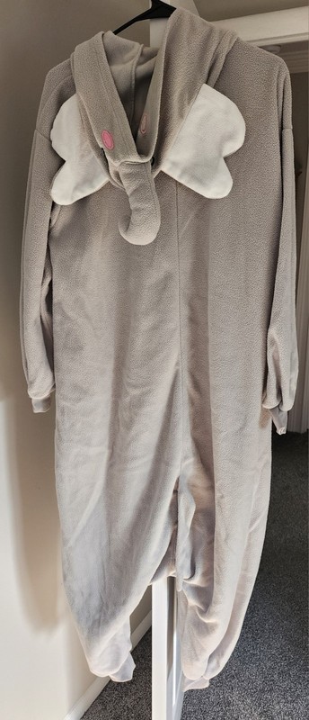SILVER LILLY Women's Sz M Elephant Plush One Piece Halloween Costume Pajamas gallery