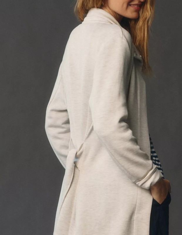 Varley Anset Sweatshirt Jacket Ivory Marled Size M NWT gallery
