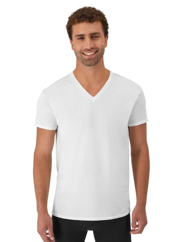 Hanes Men'S Value Pack White V-Neck Undershirts, 10- Pack and 6- Pack gallery