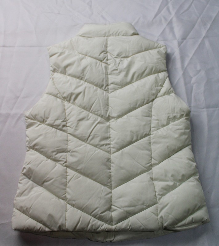 Cole Haan Women's Pongee Full Zip-Up Puffer Vest AC2 Off-White Small NWT gallery