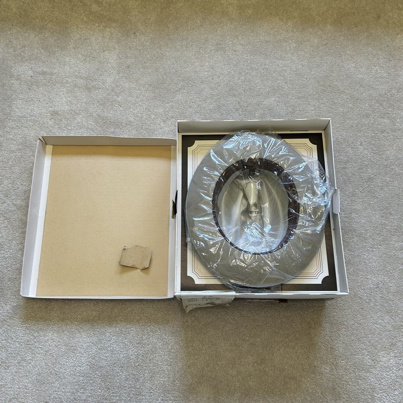 Vintage 50s 1956 Beaver Stetson Open Road Hat 7 1/4 With Original Box