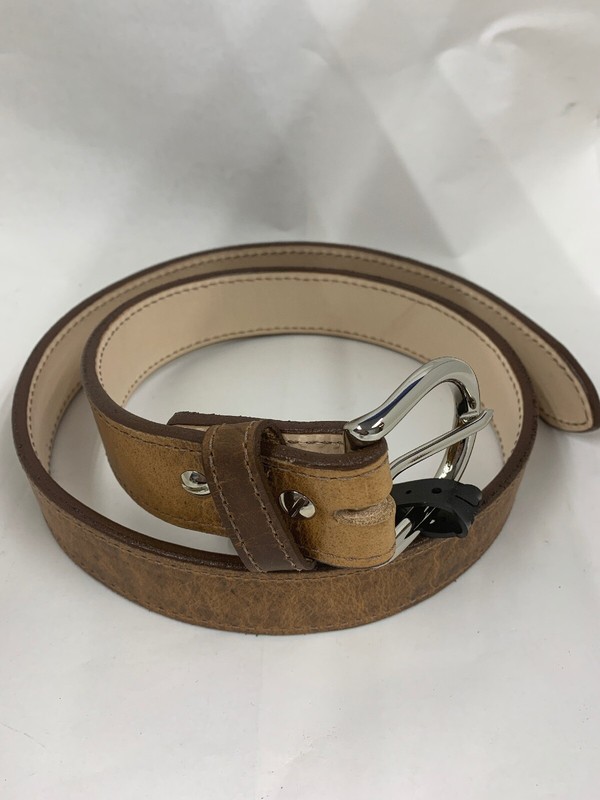 Triple K Brown Bison Leather Cowhide Lined Belt- Top Quality U.S. Made 1 1/2″